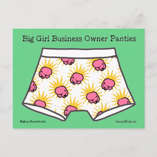 Die Boxerbriefs sind BGBOP's. Postkarte (Vorderseite)