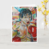 Die Boxermalerei von Alfred Fox Karte (Gelbe Blume)