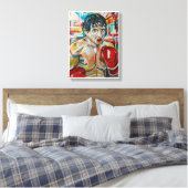 Die Boxermalerei von Alfred Fox Leinwanddruck (Insitu (Schlafzimmer))