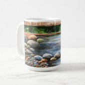Die brachliegende, originelle, gemalte Kunst Kaffeetasse (Vorderseite Links)