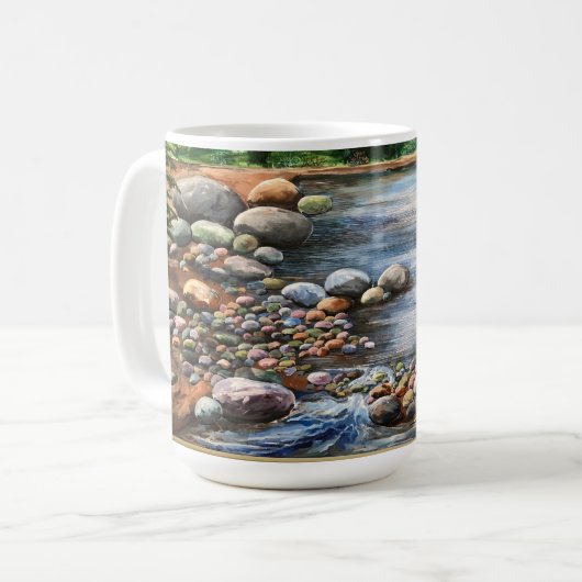 Die brachliegende, originelle, gemalte Kunst Kaffeetasse (Vorderseite Links)