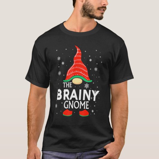 Die Brainy Gnome Familie Weihnachten Pajama Brainy T-Shirt (Vorderseite)
