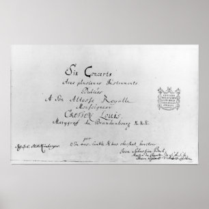 Die Brandenburg-Konzerte, 1721 Poster