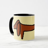 Die braune Dackel Tasse (Vorderseite Links)