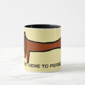 Die braune Dackel, Text hinzufügen Tasse (Zentrum)