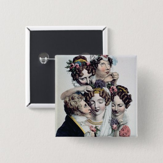 Die Braut, c.1820 (litho) Button (Vorne & Hinten)