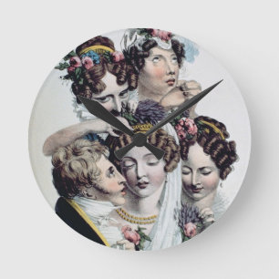 Die Braut, c.1820 (litho) Runde Wanduhr
