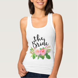 Die Braut Chic Aquarellblume Tank Top