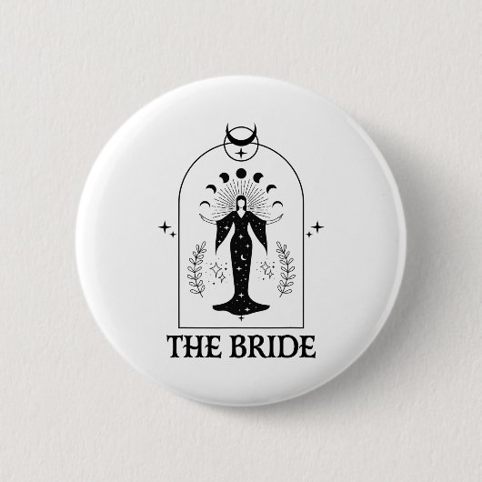 Die Braut Coven Gothic Hexe Junggesellinnenabschie Button (Vorderseite)