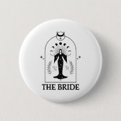 Die Braut Coven Gothic Witch Bachelorette Matching Button (Vorderseite)