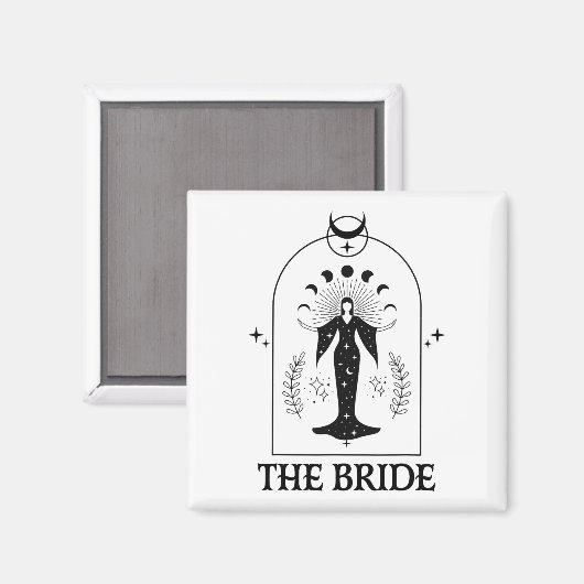 Die Braut Coven Gothic Witch Bachelorette Matching Magnet (Vorderseite/Rückseite)