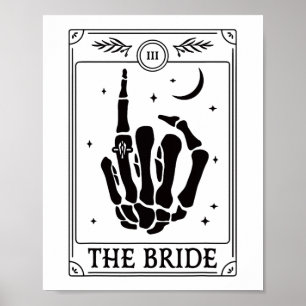 Die Braut Coven Skeleton Hand Gothic Bachelorette Poster