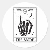 Die Braut Coven Skeleton Hand Gothic Bachelorette Runder Aufkleber (Vorderseite)