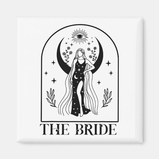 Die Braut Coven Witchy Gothic Wedding Bachelorette Magnet (Vorne)