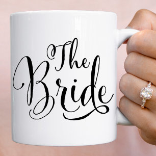 Die Braut Elegant Schwarz Script Hochzeit Kaffeetasse