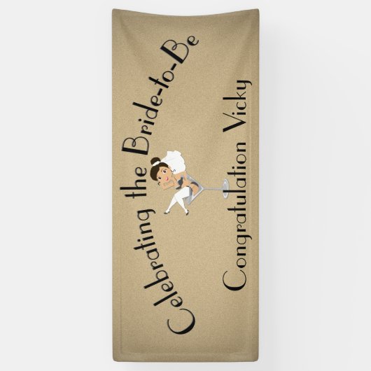 Die Braut feiern, um Dusche/Party zu sein Banner (Vertikal)