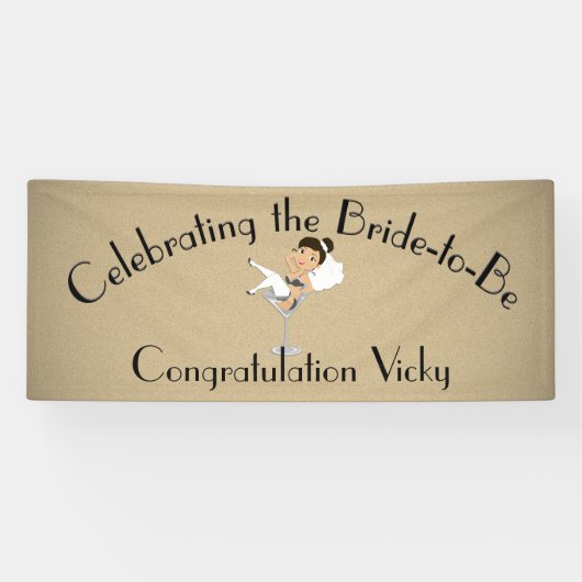 Die Braut feiern, um Dusche/Party zu sein Banner (Horizontal)