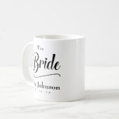 Die Braut-Frau Wedding Date Kaffeetasse (Vorderseite Links)