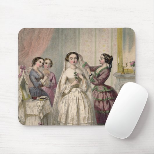 Die Braut, graviert von J. Battannier, 1852-53 Mousepad (Mit Mouse)