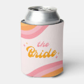 Die Braut Groovy Pink & Orange Dosenkühler (Kanne Vorderseite)