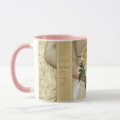 Die Braut "ihrs" (Elfenbein) Hochzeit Tasse (Links)