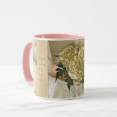 Die Braut "ihrs" (Elfenbein) Hochzeit Tasse (Vorderseite Links)