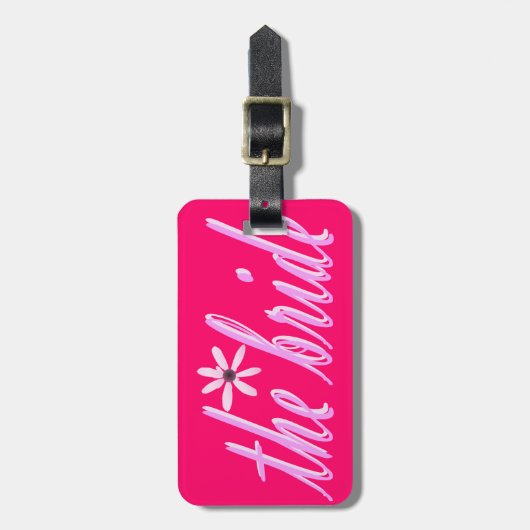 die Braut in Rosa Gepäckanhänger (Vorderseite vertikal)