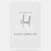 Die Braut ist auf Cloud 9 Brautparty Acrylschild (Vorderseite)