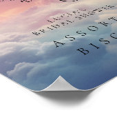 Die Braut ist auf Cloud 9 Brautparty Food-Zeichen Poster (Ecke)