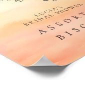 Die Braut ist auf Cloud 9 Brautparty Food-Zeichen Poster (Ecke)