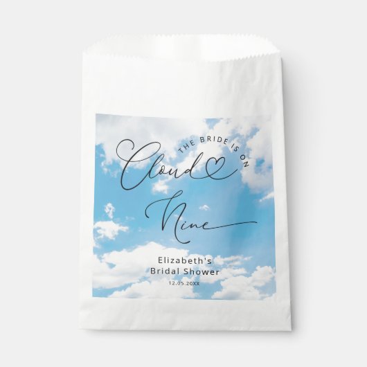 Die Braut ist auf Cloud 9 Brautparty Geschenktütchen (Vorderseite)