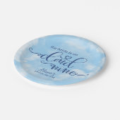 Die Braut ist auf Cloud 9 Papierplatte Pappteller (Schrägansicht)