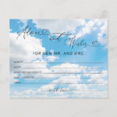 Die Braut ist auf Cloud 9 Rat und wünscht Karten (Vorderseite)