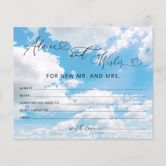 Die Braut ist auf Cloud 9 Rat und wünscht Karten (Vorderseite)