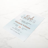 Die Braut ist auf Cloud 9 Rose Gold Brautparty Folieneinladung (Gedreht)