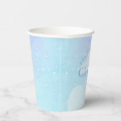 Die Braut ist auf Cloud Nine Blue Boho Brautparty Pappbecher (Rechts)