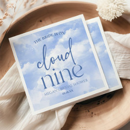 Die Braut ist auf Cloud Nine Blue Brautparty Serviette