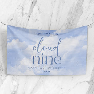 Die Braut ist auf Cloud Nine Blue Junggeselinnen-A Banner
