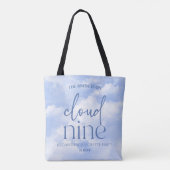Die Braut ist auf Cloud Nine Blue Junggeselinnen-A Tasche (Rückseite)