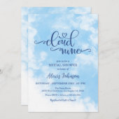 Die Braut ist auf Cloud Nine Brautparty Einladung (Vorne/Hinten)