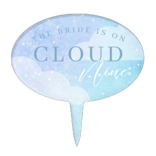 Die Braut ist auf Cloud Nine Brautparty Kuchenaufsatz