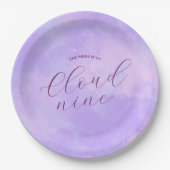 Die Braut ist auf Cloud Nine Brautparty Pappteller (Vorderseite)