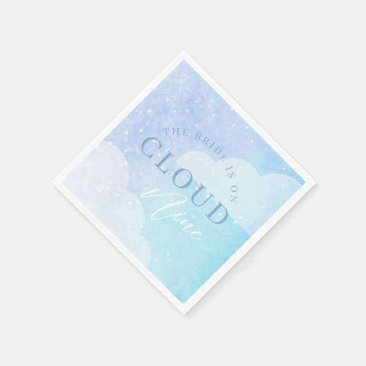 Die Braut ist auf Cloud Nine Brautparty Serviette (Ecke)