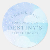 Die Braut ist auf Cloud Nine Brautparty Vielen Dan Runder Aufkleber (Vorderseite)