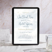 Die Braut ist auf Cloud Nine Elegantes Brautparty Einladung