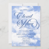 Die Braut ist auf neun Brautparty wolkig Einladung (Vorderseite)