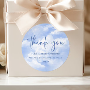 Die Braut ist auf Wolke 9 Junggesellinnen-Abschied Runder Aufkleber