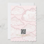Die Braut ist auf Wolke Sieben QR Code Junggeselli Einladung (Rückseite)
