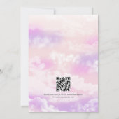 Die Braut ist auf Wolke Sieben QR Code Junggeselli Einladung (Rückseite)