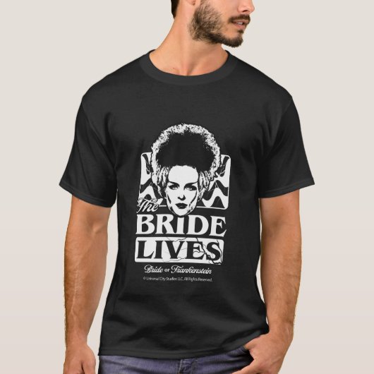 Die Braut lebt Braut von Frankenstein T-Shirt (Vorderseite)
